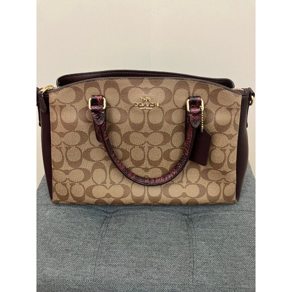 Coach Brown Tan Multisection Handbag - Picture 1 of 4